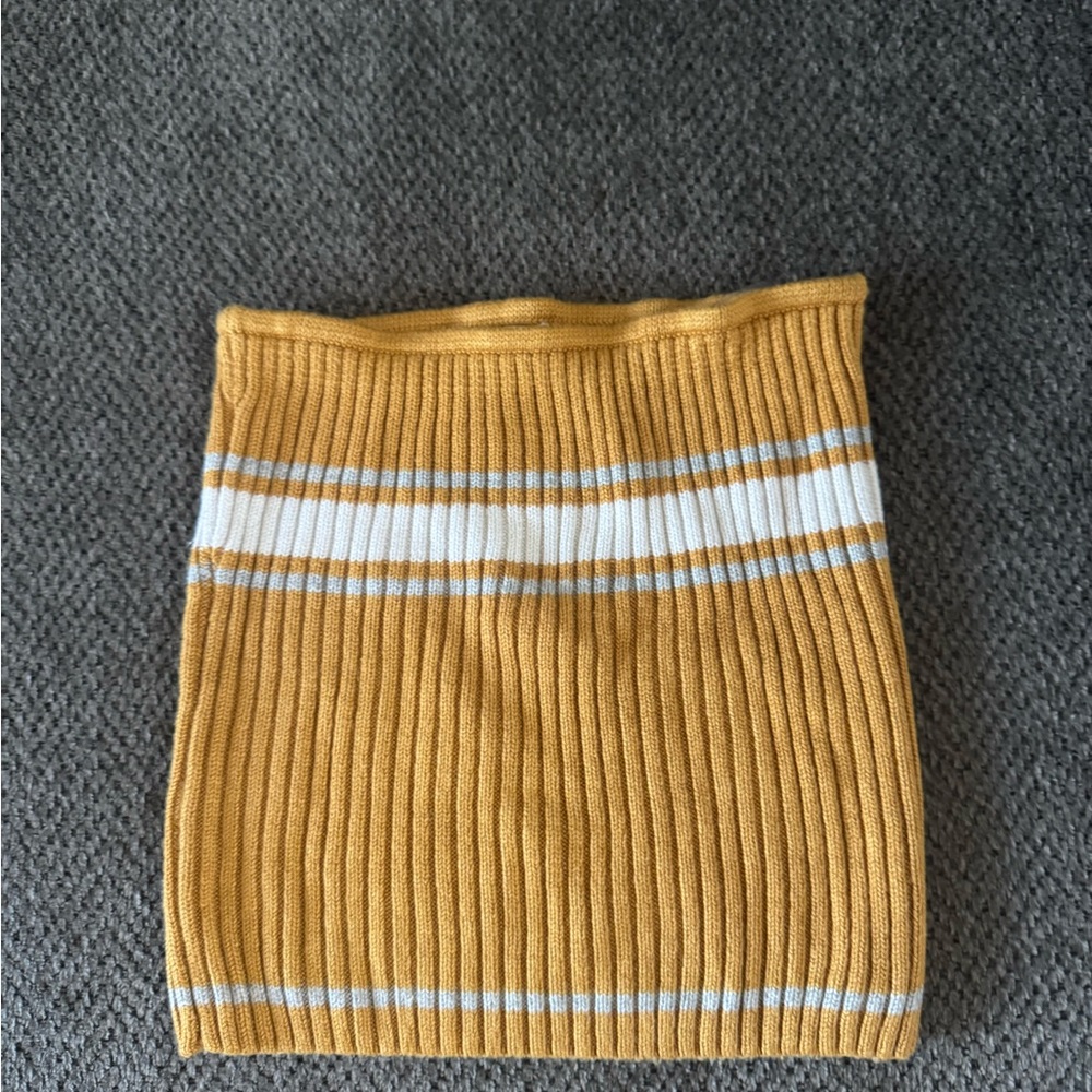 Striped Mustard Knit tub top